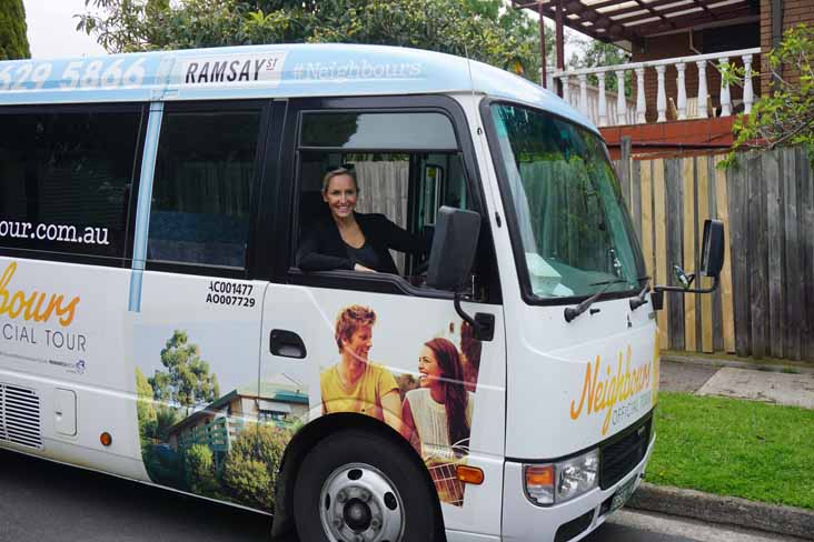 Neighbours Tour Bus driven by Fifi Box.